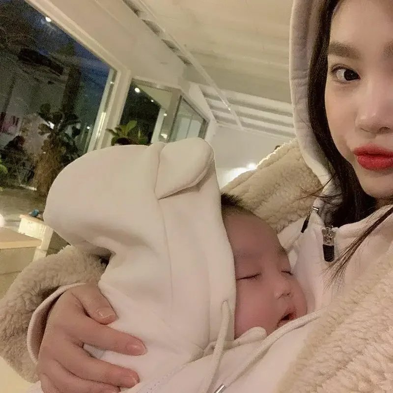 Chaqueta de maternidad con capucha para abrigo diario