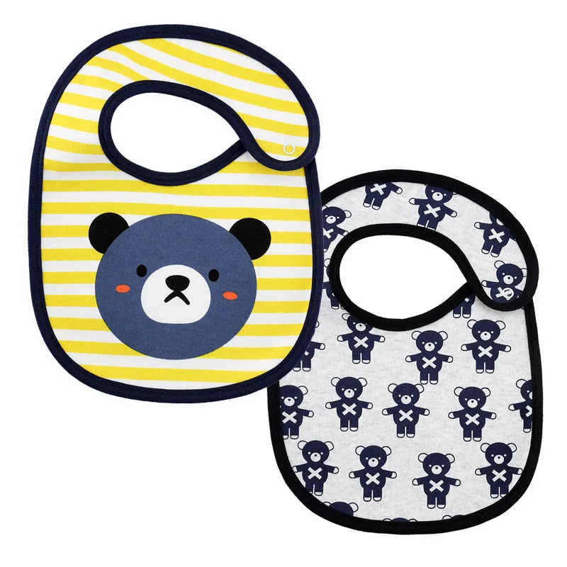 Baberos impermeables de algodón suave para bebé con estampado - imagen 3