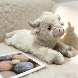 Peluche de vaca suave estilo tierno para niñas, decoración hogar