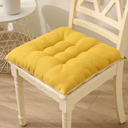 Cojín para silla grueso cuadrado de algodón y lino sólido
