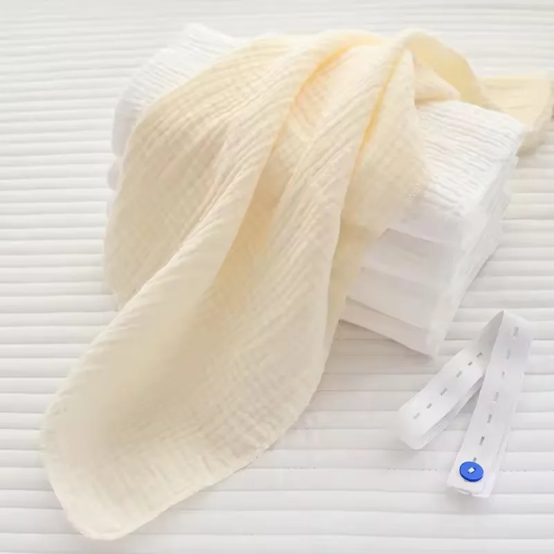 Pañales de tela de algodón para bebé, lavables y absorbentes de gasa - imagen 3