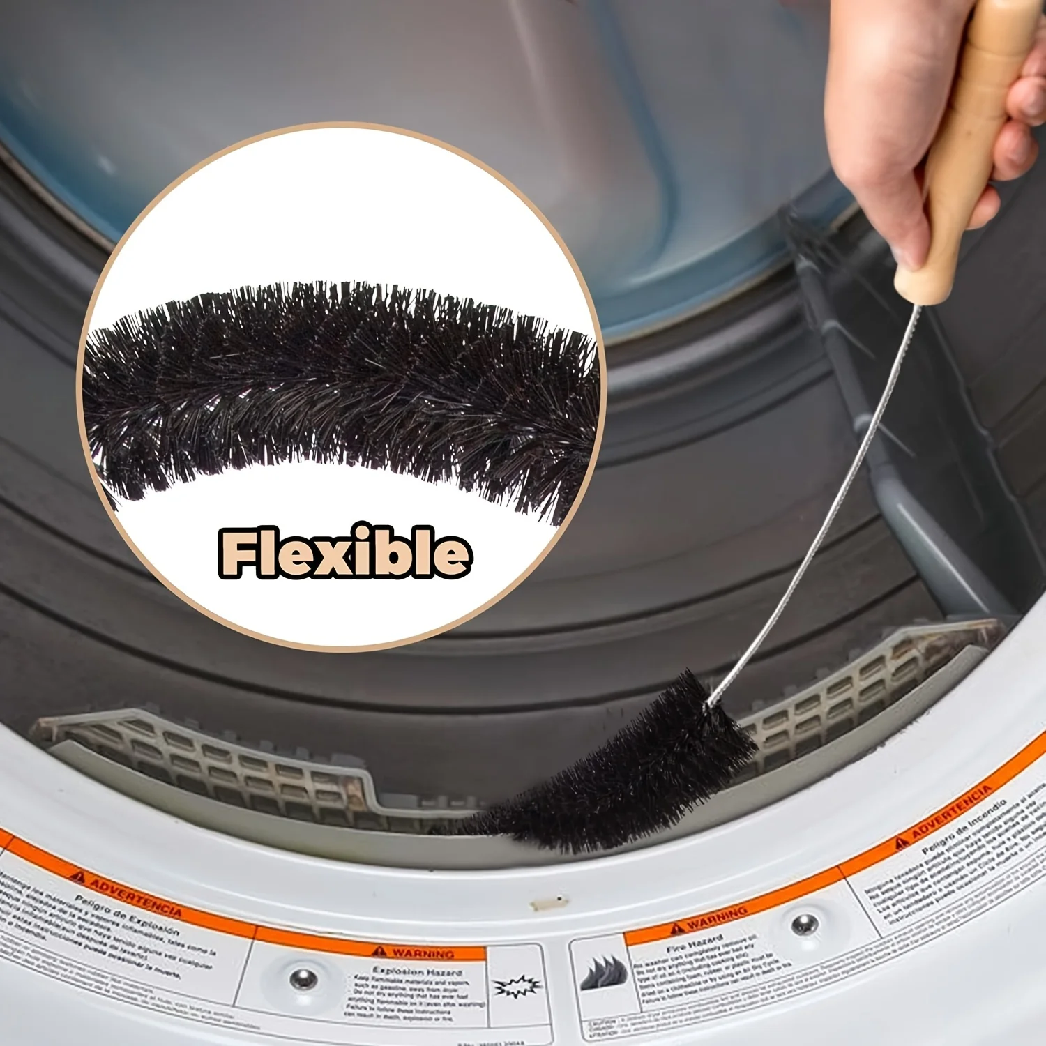 Kit limpieza secadora: cepillo flexible y pelusas – Secado óptimo - imagen 4