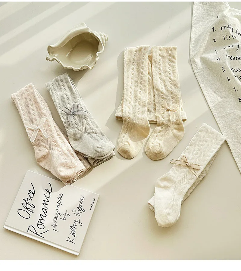 Mallas transpirables de verano para niña con lazo decorativo - imagen 4