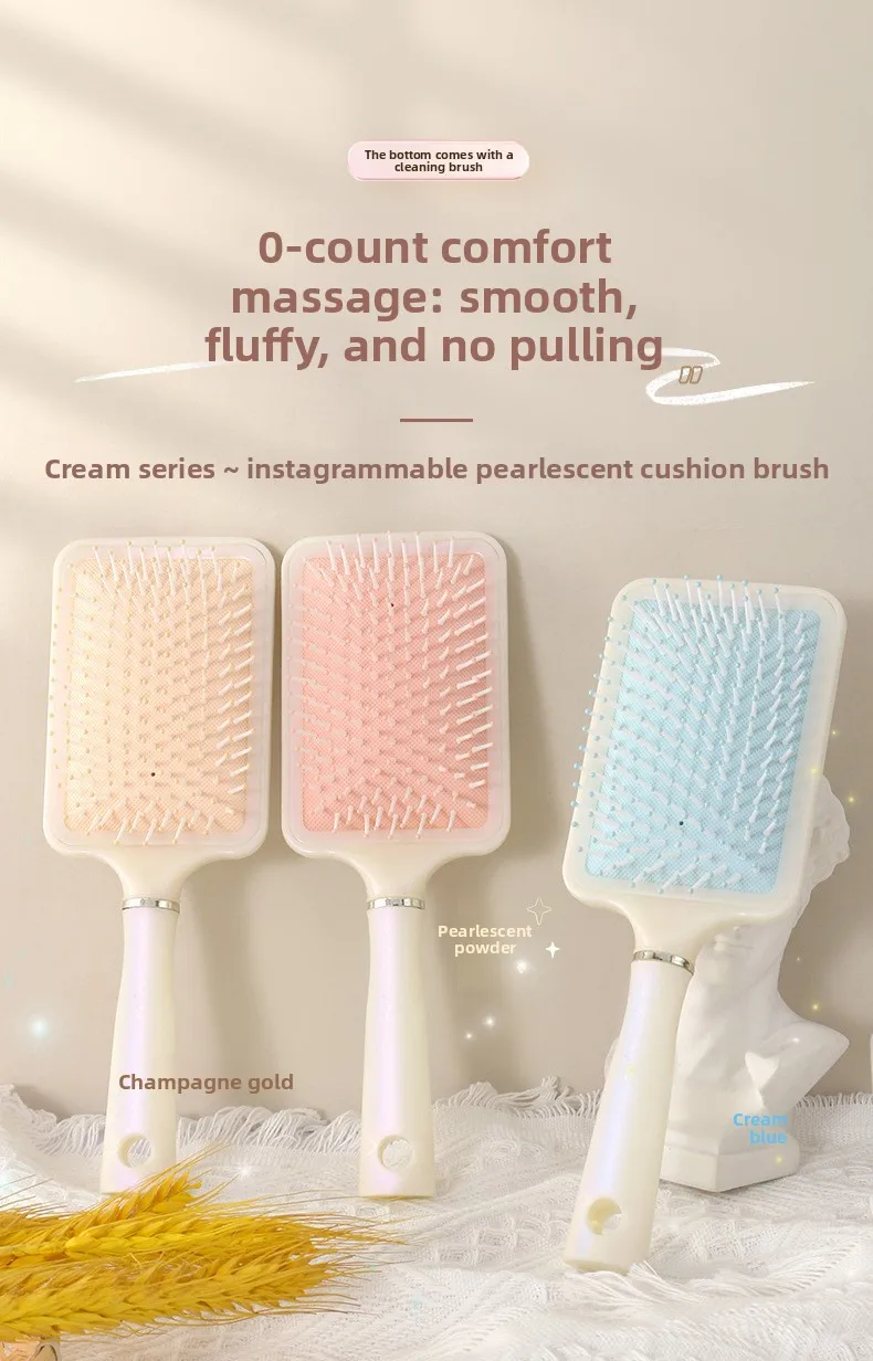 Peine con cojín de aire Creamy INS Mermaid Pearl