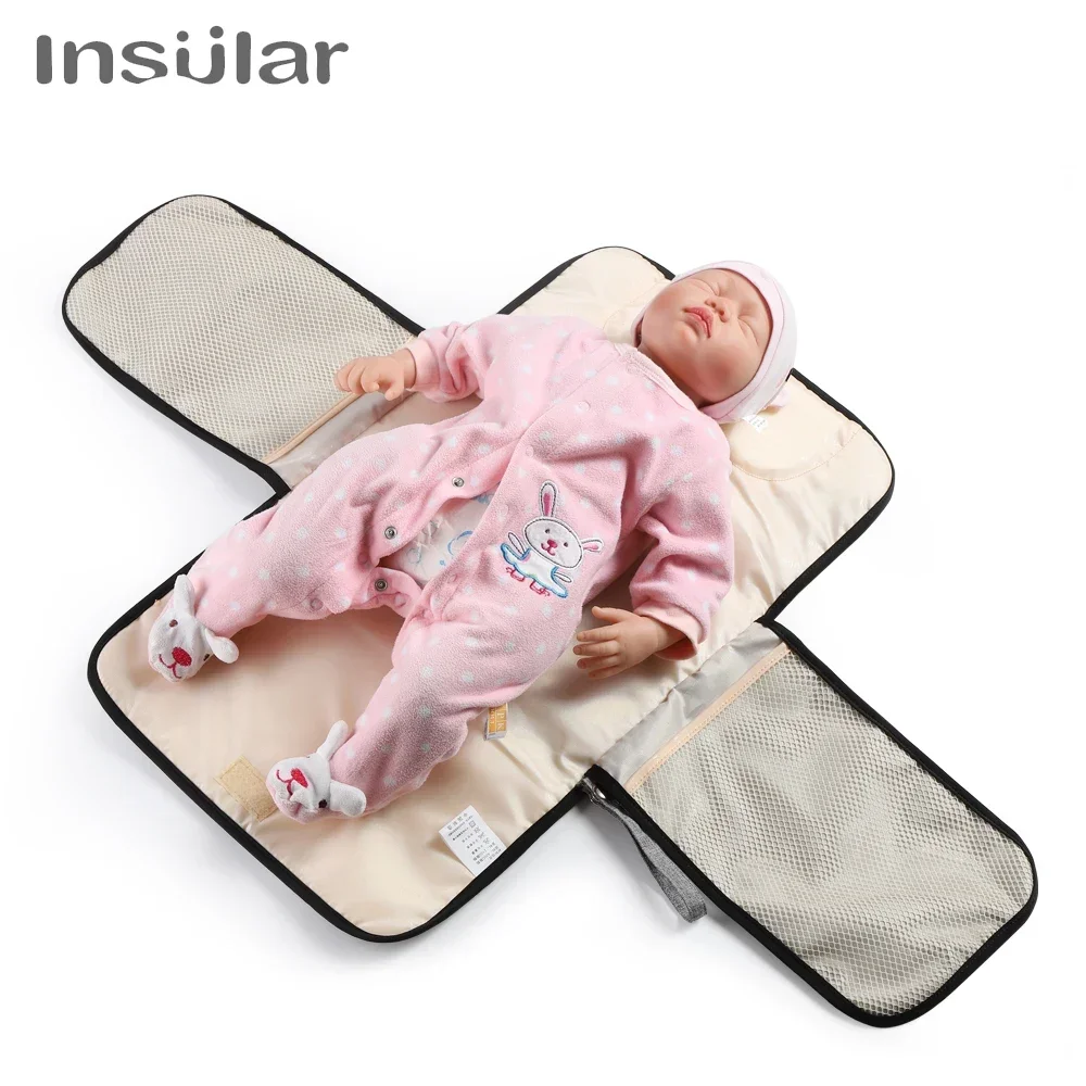 Cambiador portátil de pañales multifunción con funda impermeable