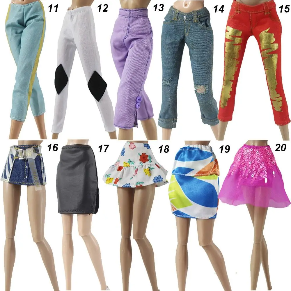Vista lateral de los pantalones vaqueros para muñeca 11.5 pulgadas