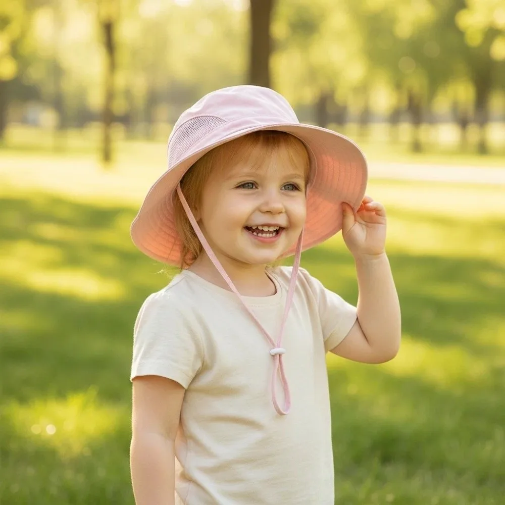 Sombrero de pescador transpirable para niños con protección UV