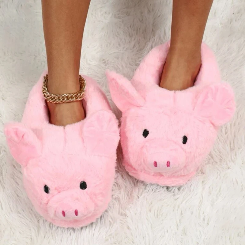 Zapatillas de cerdito rosa con diseño adorable
