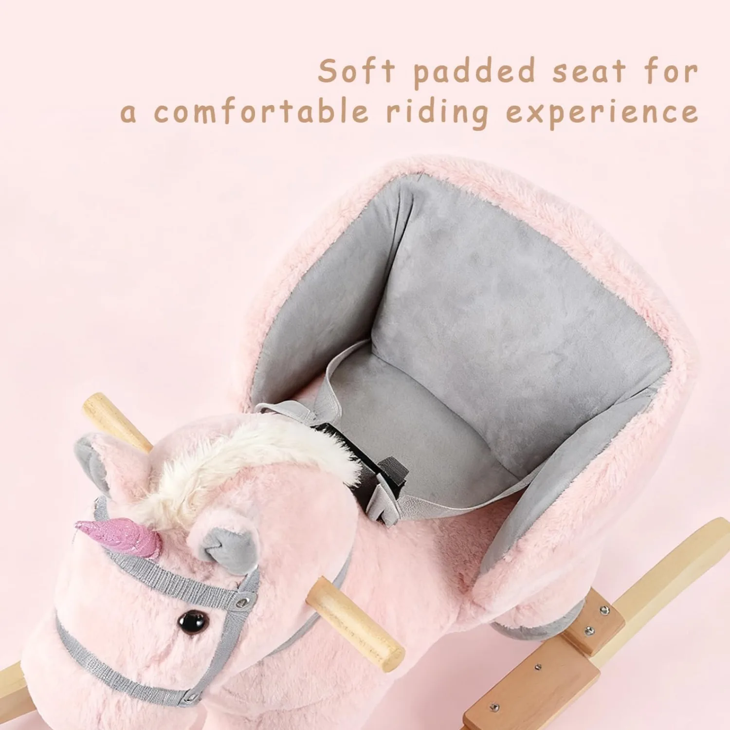 Balancín infantil unicornio de madera, regalo para bebé - imagen 4