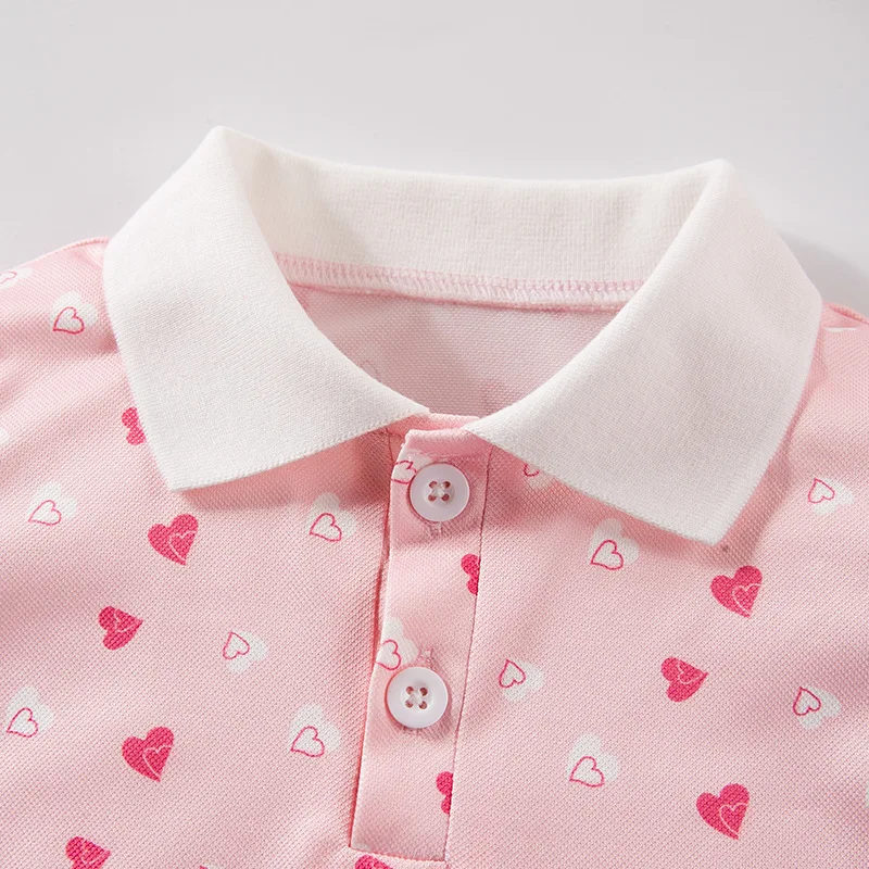 BC313 Conjunto para niñas camisetas manga corta y shorts algodón rosa
