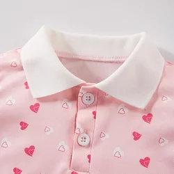 BC313 Conjunto para niñas camisetas manga corta y shorts algodón rosa