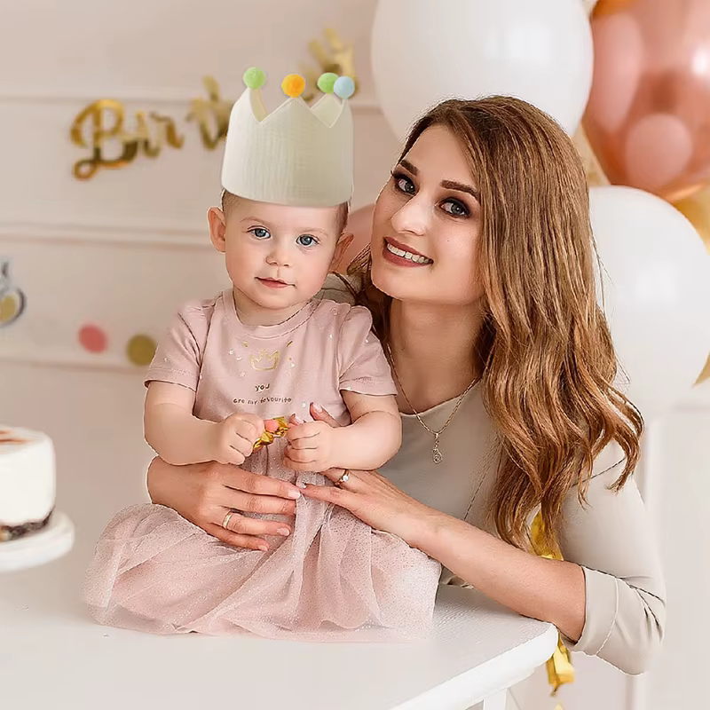 Gorro de fiesta con diadema de lana para niños - Accesorio fotográfico - imagen 4