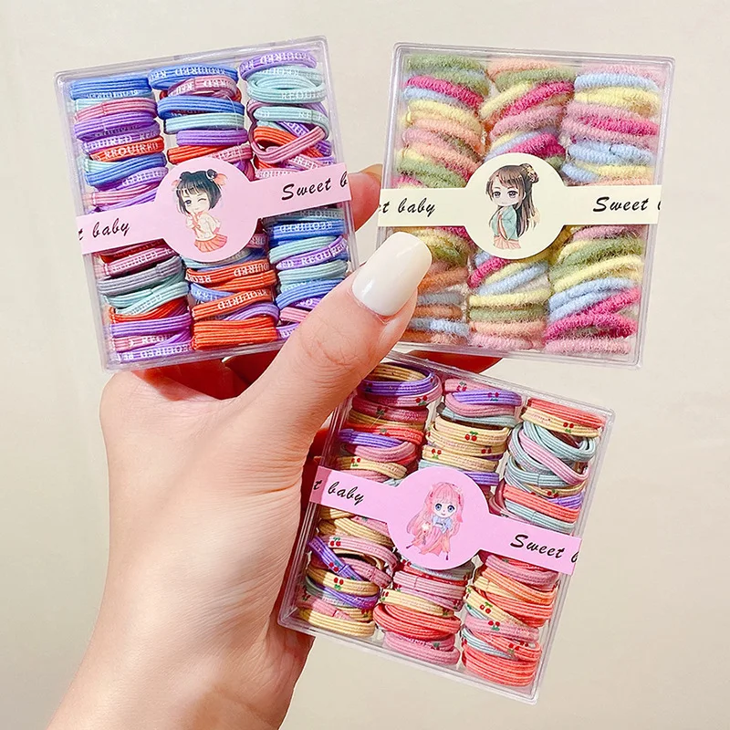 Bandas elásticas y lazos para el cabello de niña - Pack suave - imagen 4