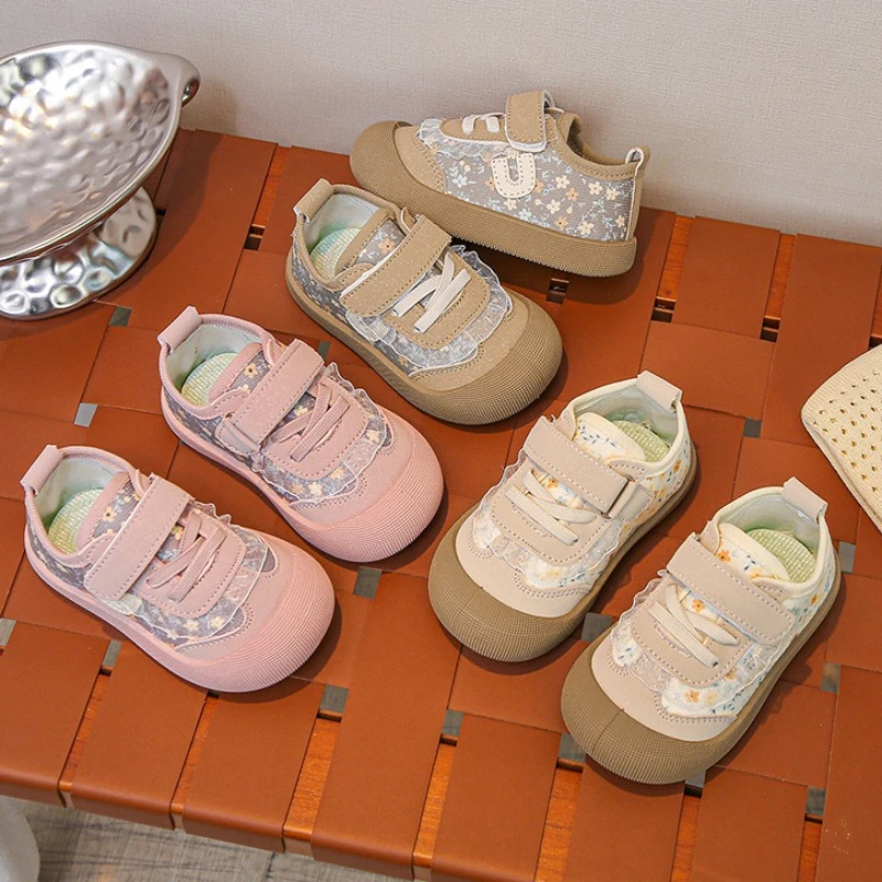 Zapatillas deportivas casuales antideslizantes de lona para niños - imagen 2