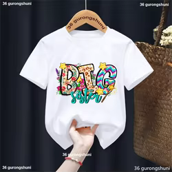 Camiseta niña verano estampada con estrella y leopardo