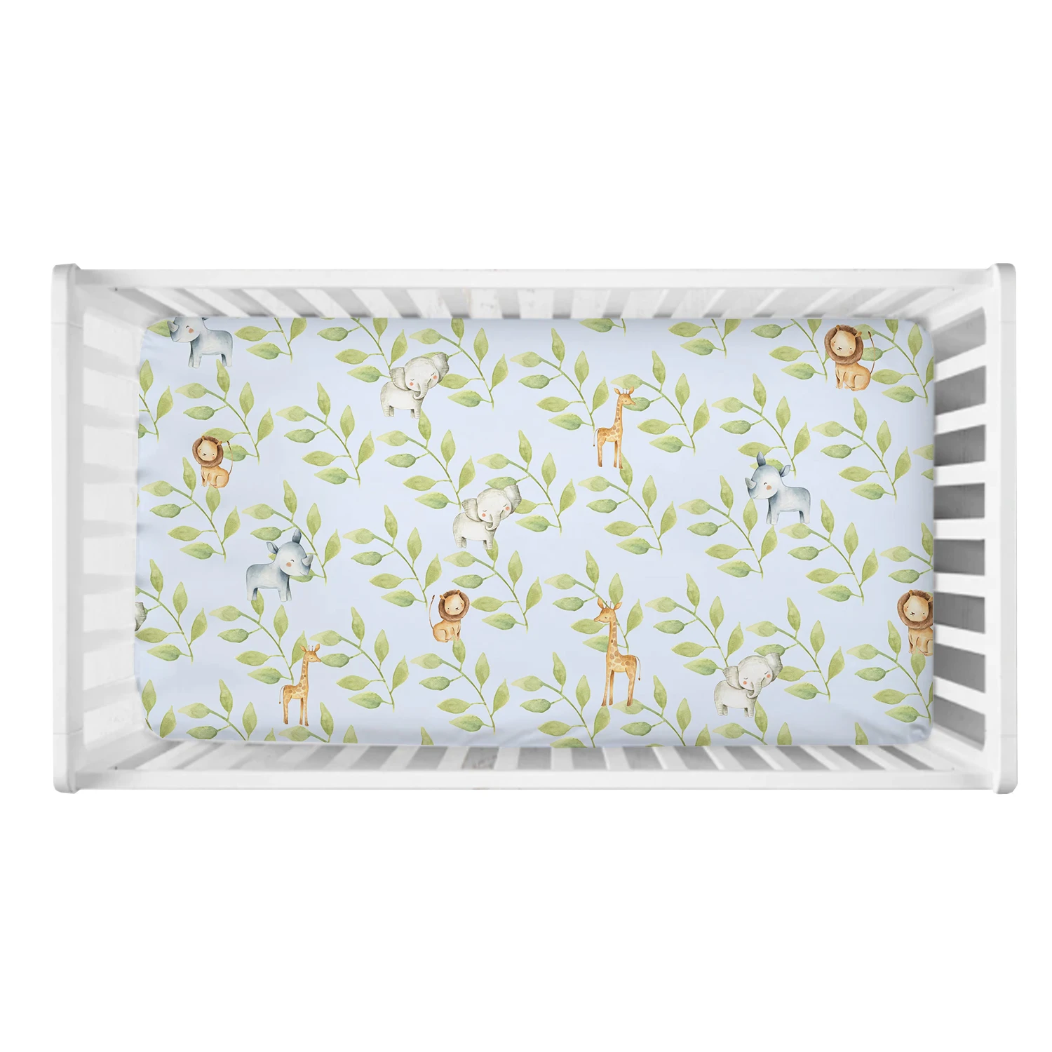 LVYZIHO juego de cama para cuna personalizada: animales selva - imagen 4