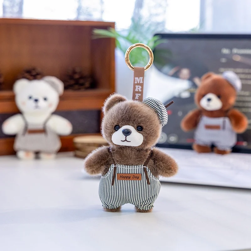 Peluche oso Kawaii suave para mochila escolar, llavero infantil - imagen 5