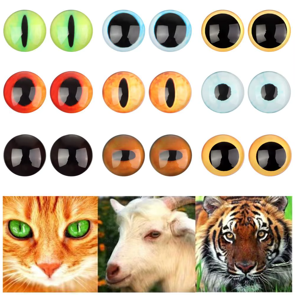 Ojos de cristal redondos para manualidades