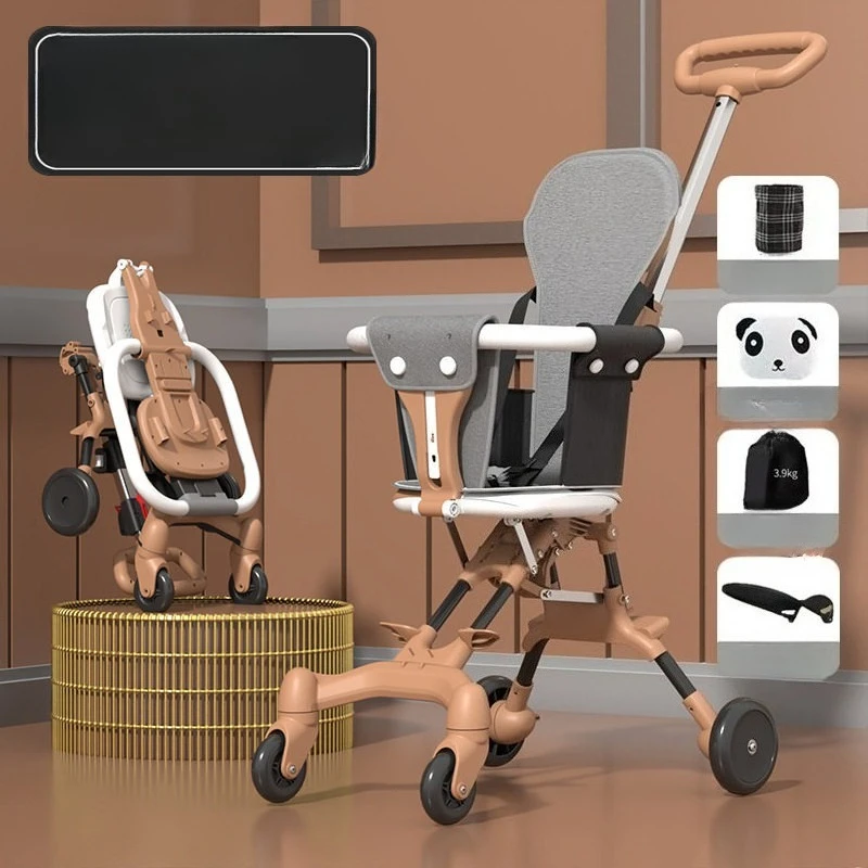 Cochecito de paseo ligero plegable con asiento reversible