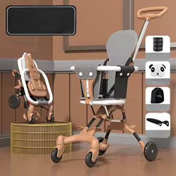 Cochecito de paseo ligero plegable con asiento reversible