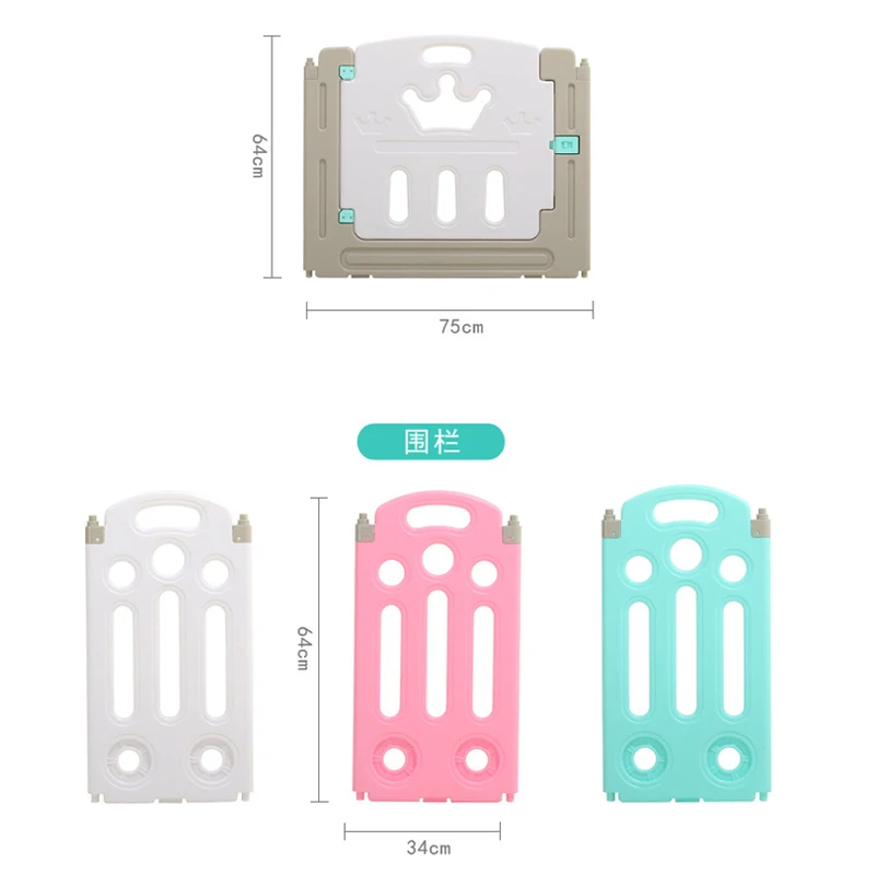 IMBABY parque infantil plegable de plástico para bebés con estera - imagen 3
