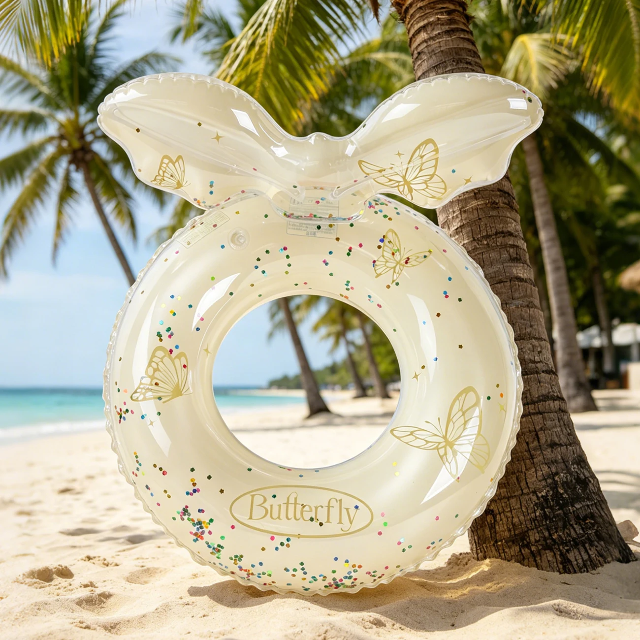 Flotador inflable con aspecto colorido