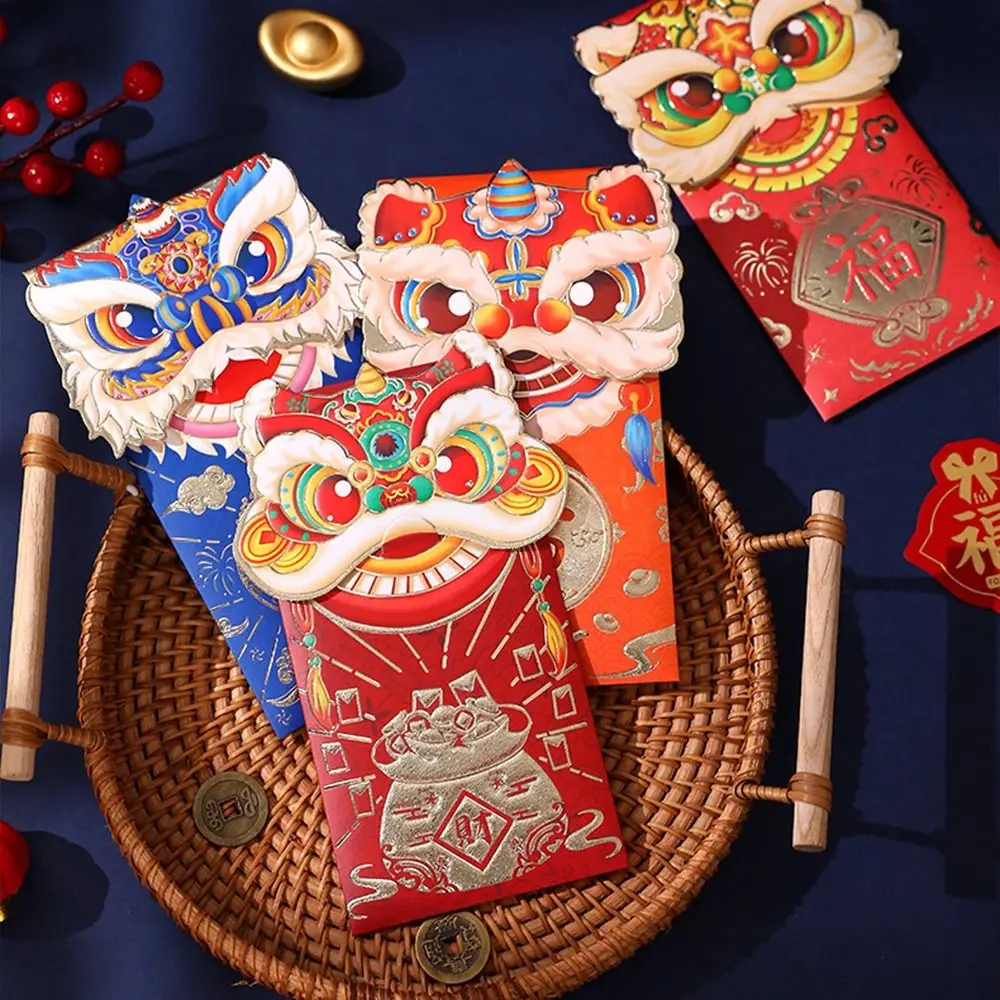 Sobres de la suerte rojos con dragón para Año Nuevo chino infantil - imagen 5