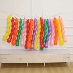 Globos retorcidos espiral de látex arcoíris con bomba