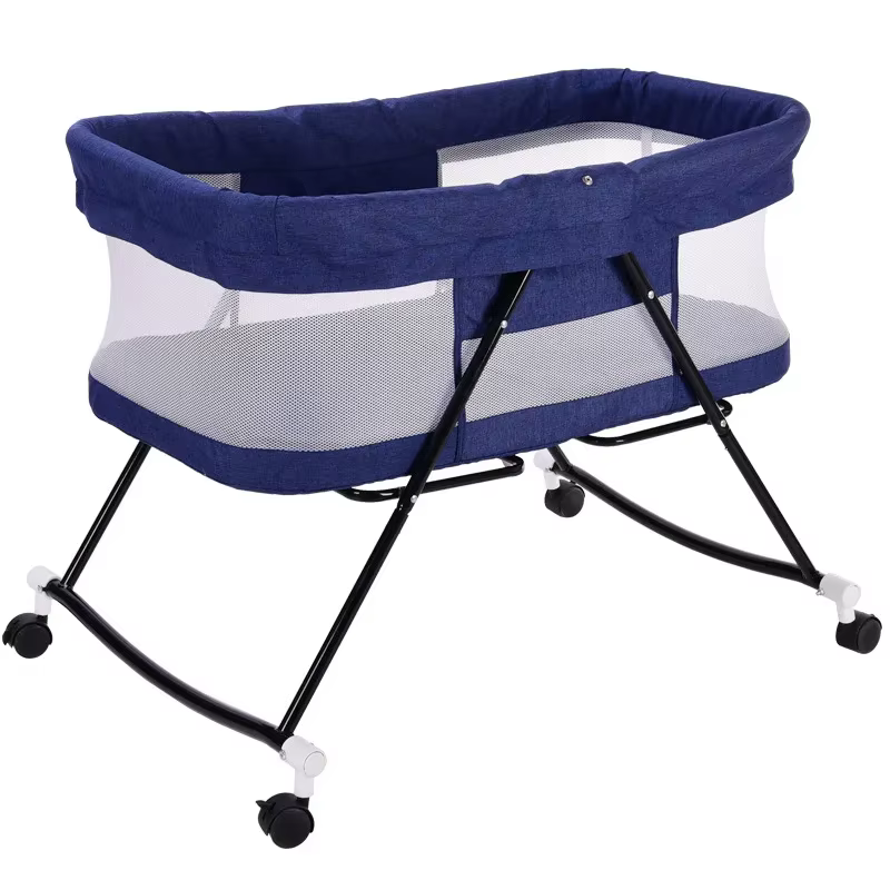 IMBABY Cuna portátil bebé con mosquitera y ruedas plegable