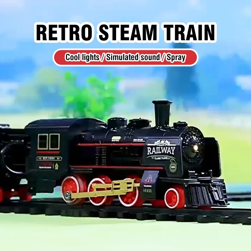 Coches de juguete y tren eléctrico retro a escala miniatura - imagen 5