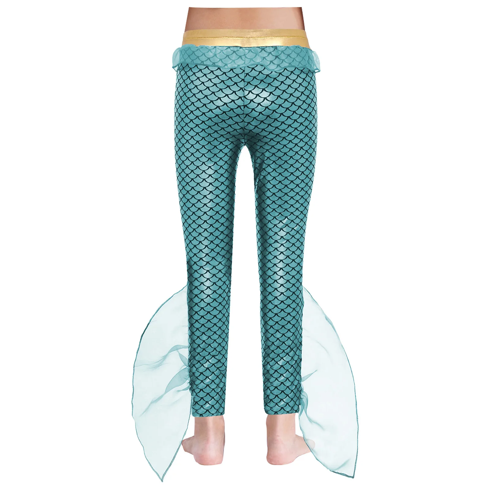 Disfraz de sirena rey de los mares para niños con escamas brillantes - imagen 3