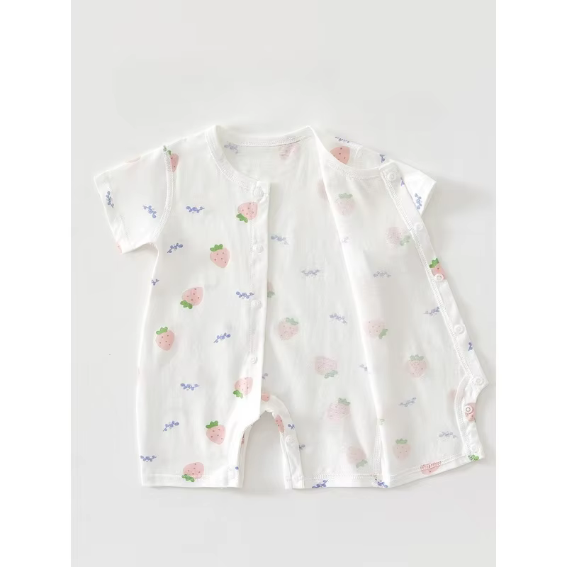 Pijama bebé verano fino manga corta para recién nacidos - imagen 2