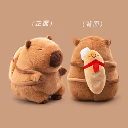 Peluche capibara transformable con forma de croissant para regalo