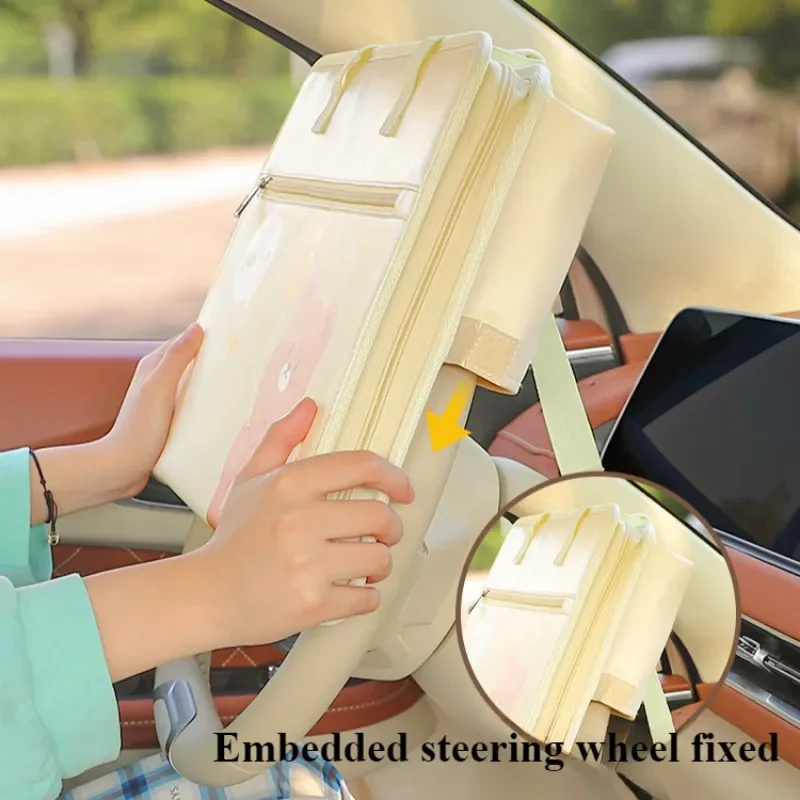 Organizador de asiento trasero para coche con bandeja plegable - imagen 2