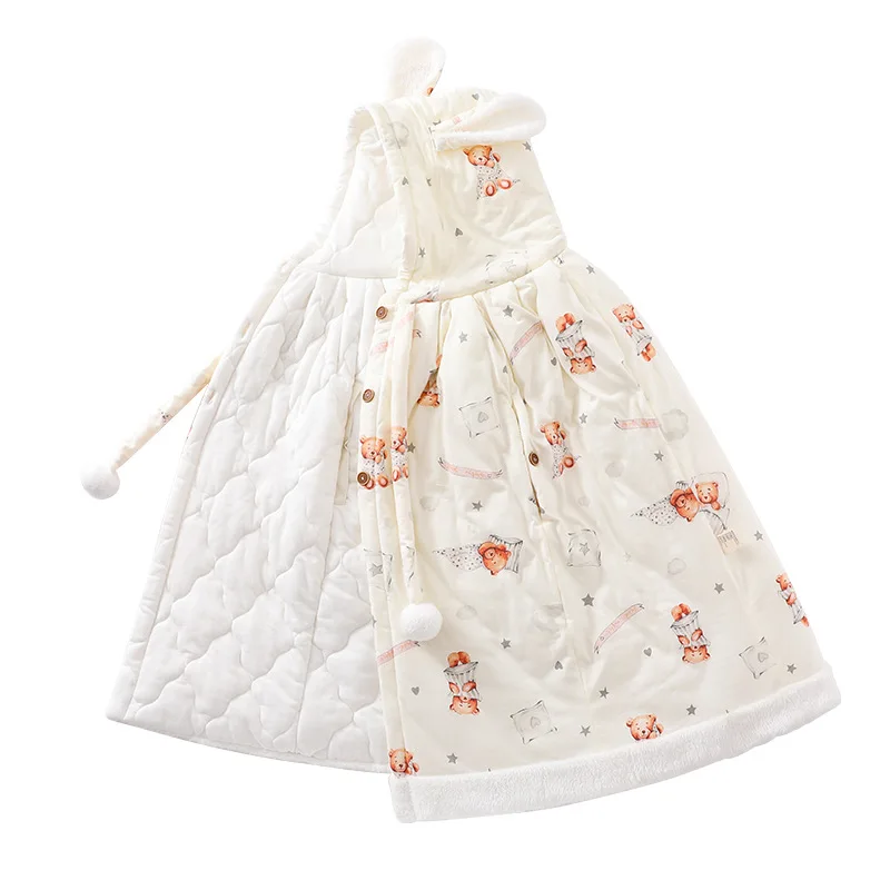 Poncho de invierno acolchado para bebé – Cortavientos con bolsillos - imagen 3