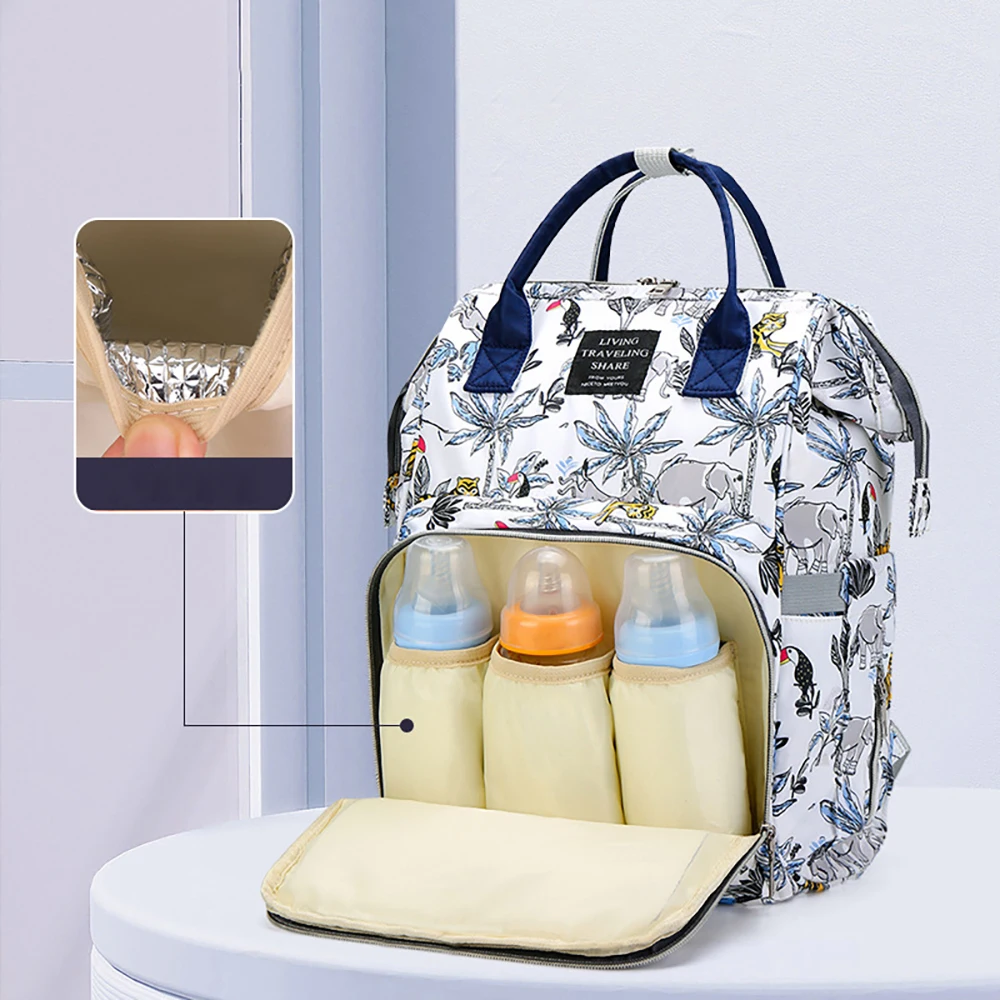 Bolso de mamá amplio con doble asa y compartimentos para bebé - imagen 2