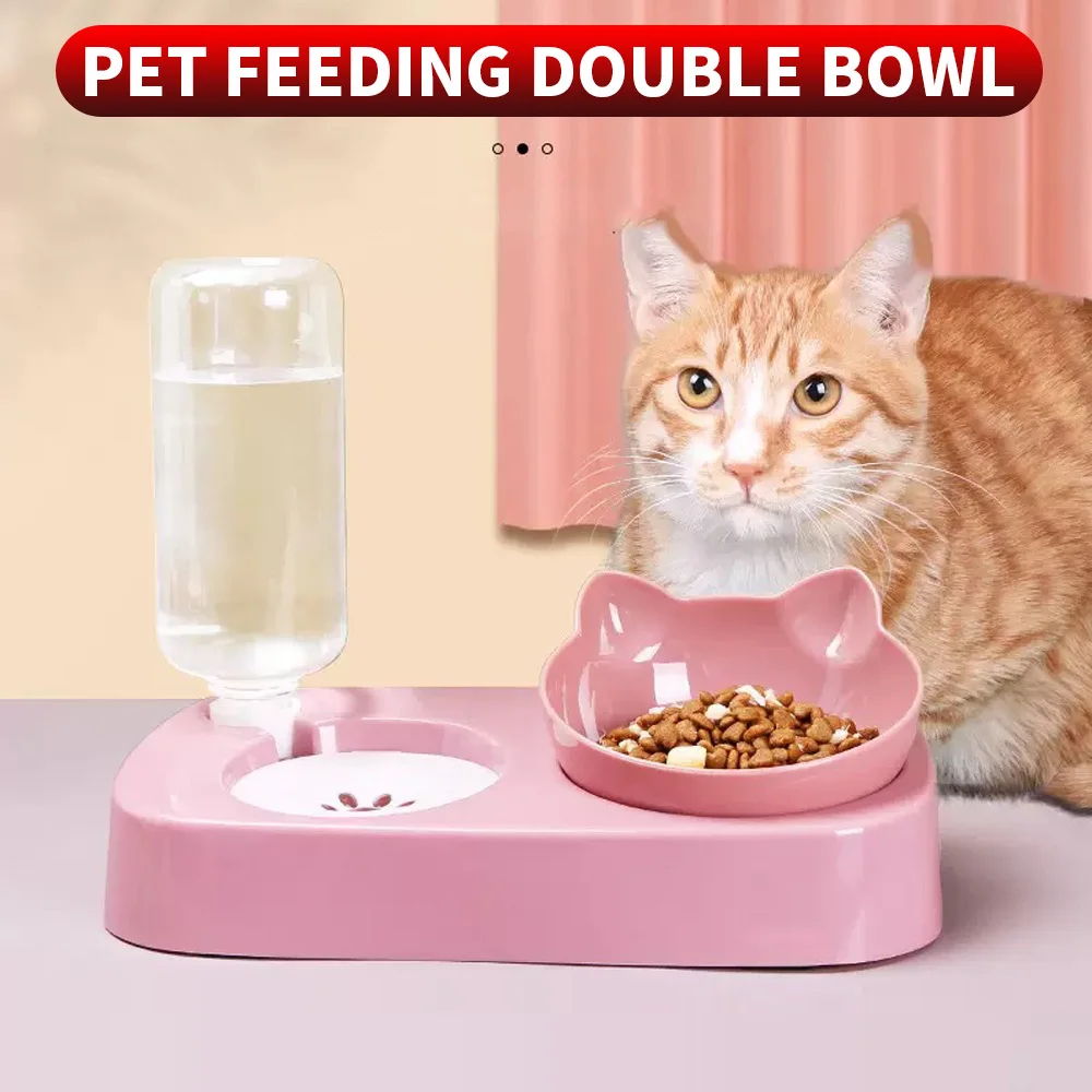 Bebedero automático con doble cuenco para perros y gatos - imagen 3