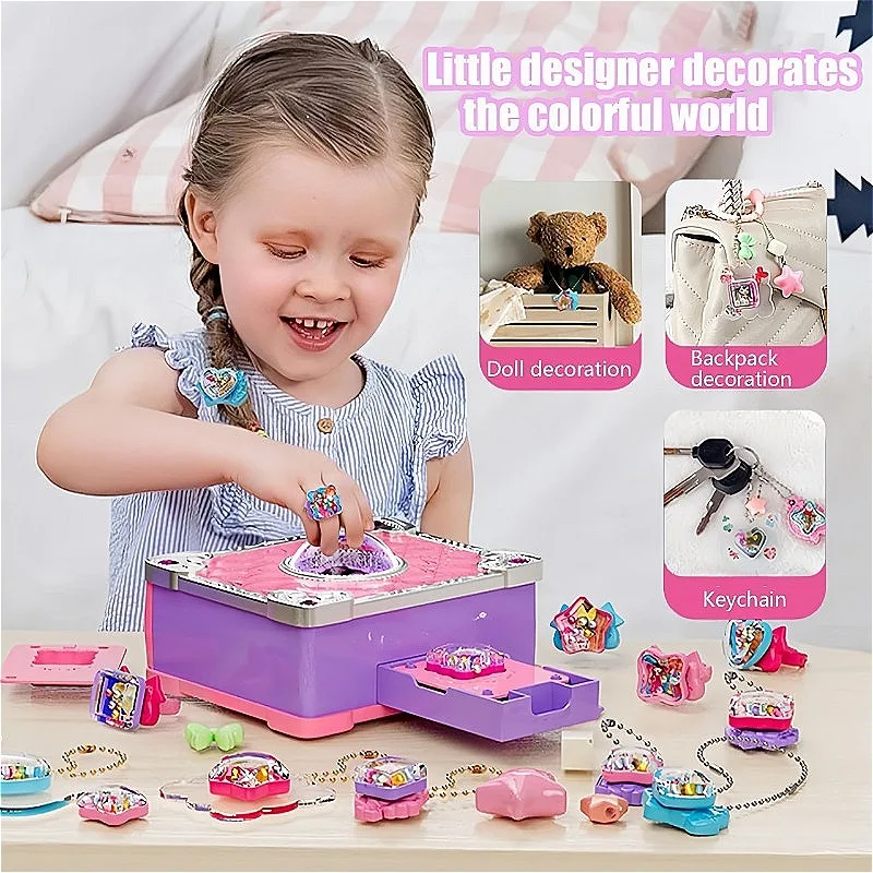 Kit de pegatinas 3D con máquina para manualidades y joyería infantil - imagen 5