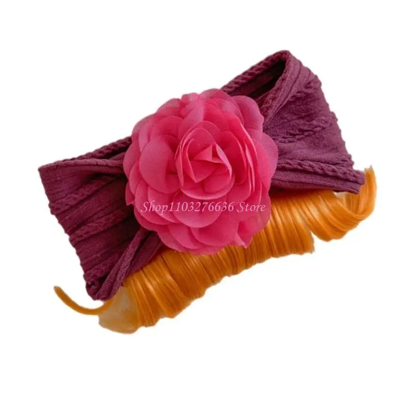 Diadema de bebé niña con flores y tocado tipo corona - imagen 5