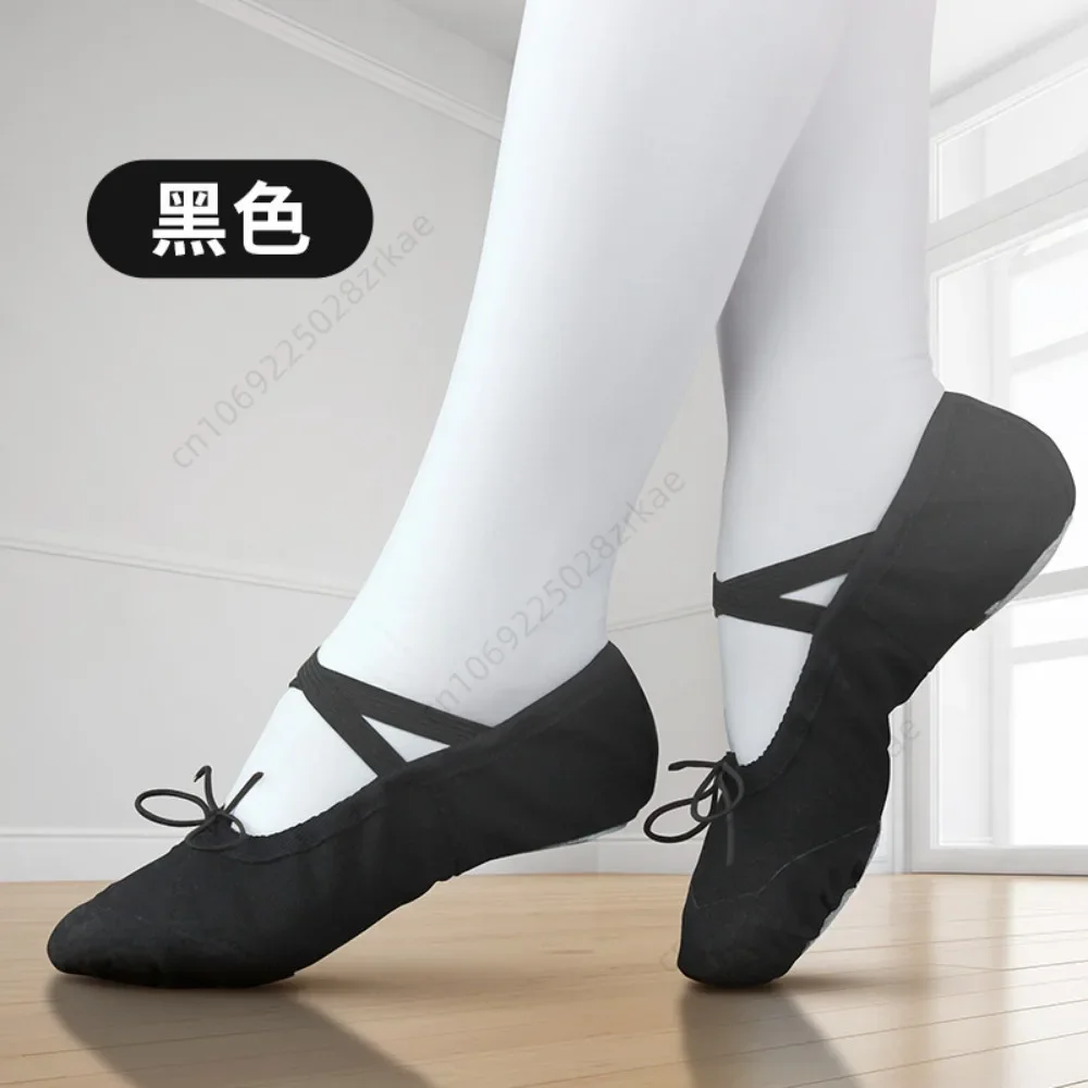 Zapatos de ballet en lona con suela dividida para niñas y niños - imagen 4