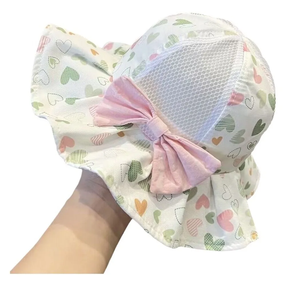 Sombrero de sol transpirable para bebé niña con lazo princesa