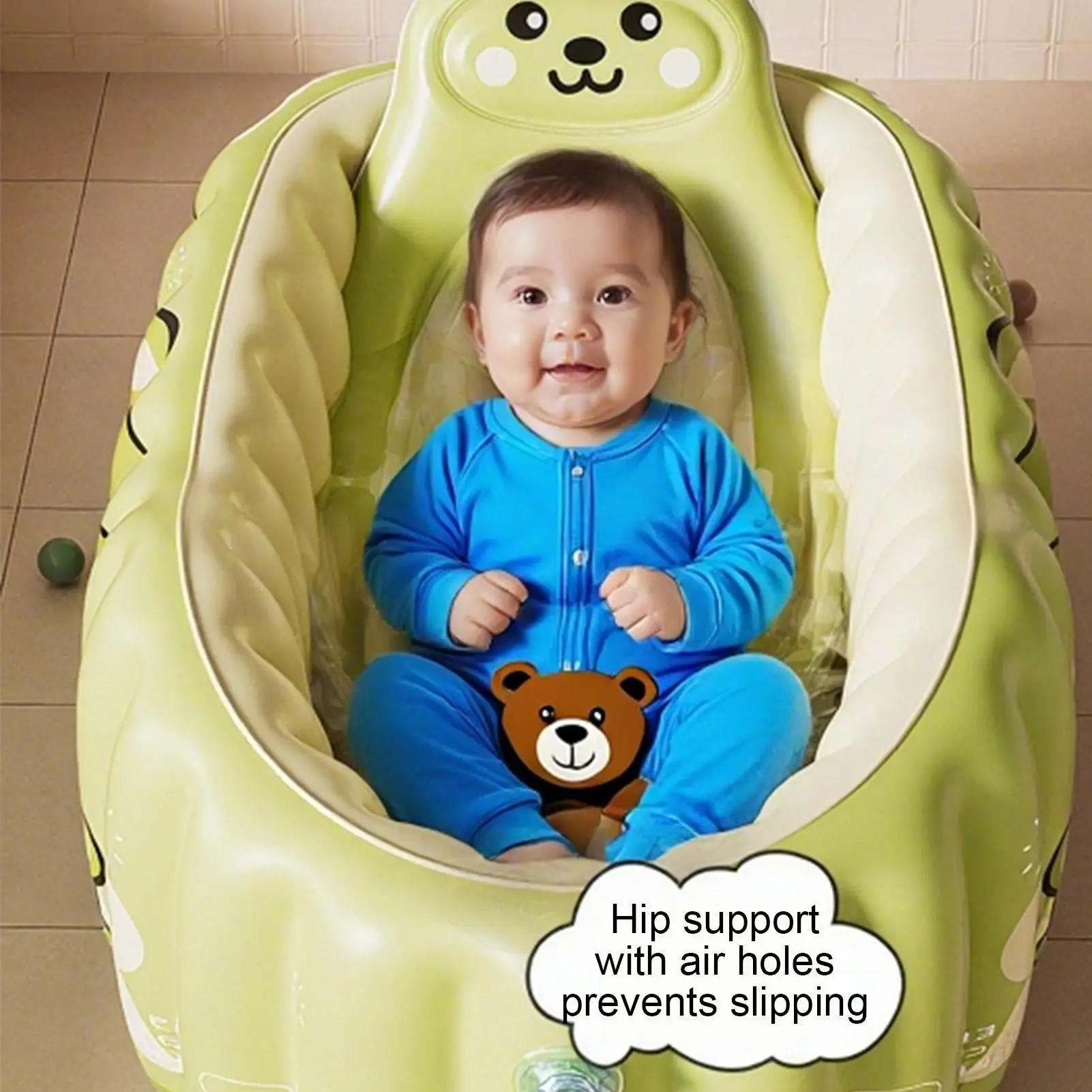 Bañera inflable portátil para bebés – Piscina plegable exterior