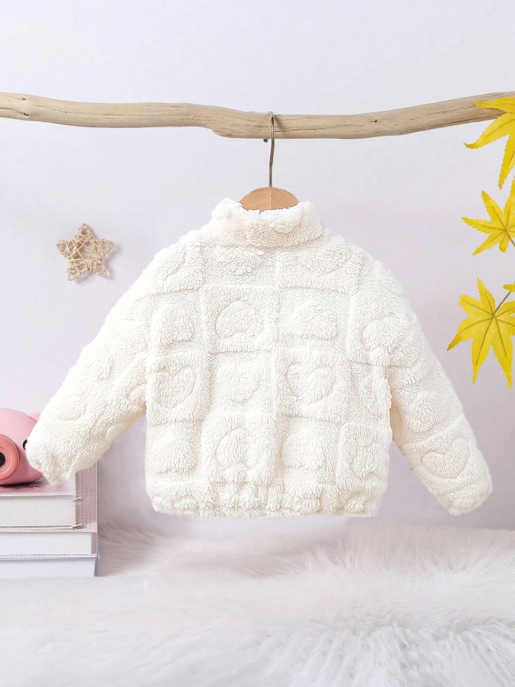 Chaqueta de lana con cuello alto para niña – Otoño invierno - imagen 5