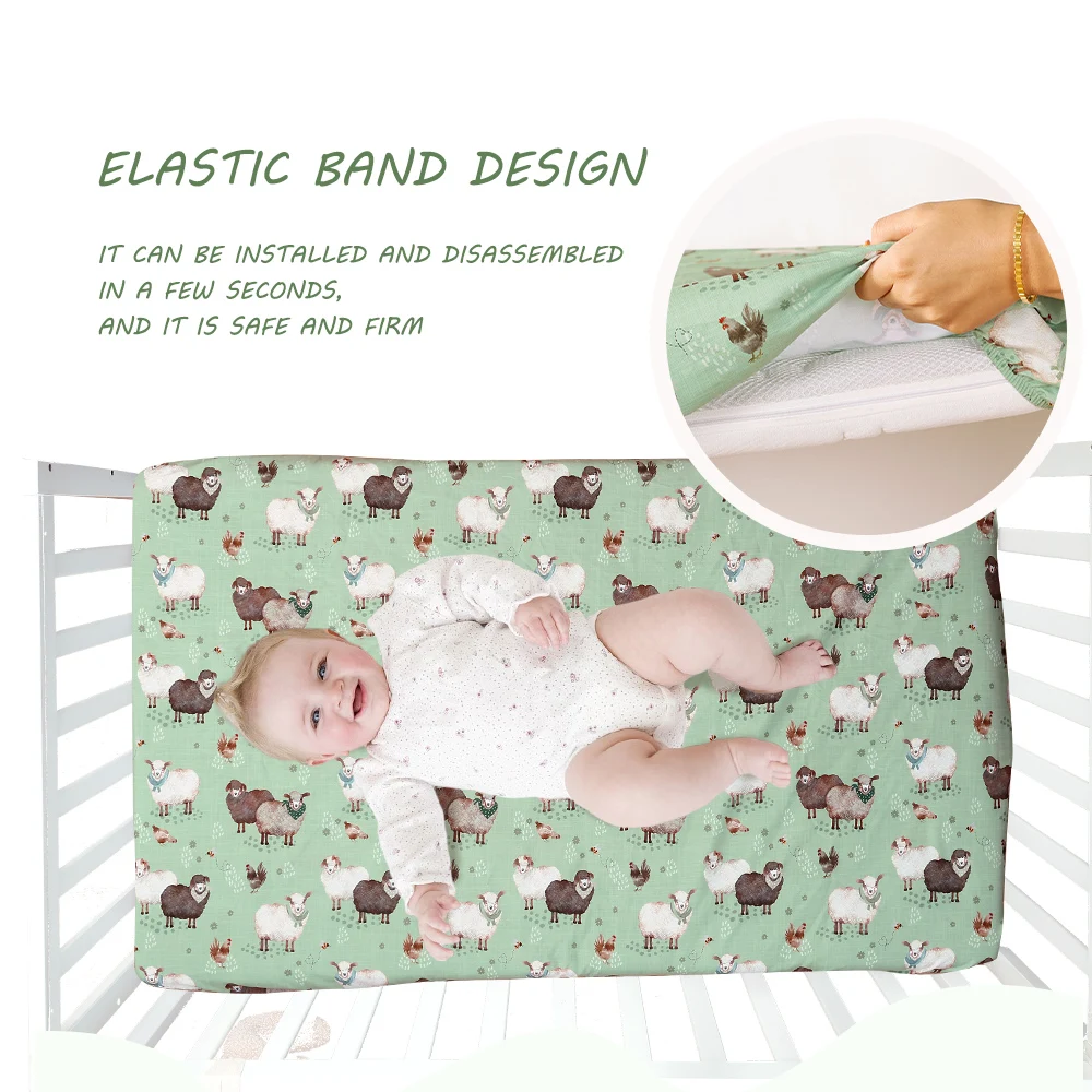 HappyFlute: Sábana suave con estampado de animales para bebé recién nacido - imagen 5