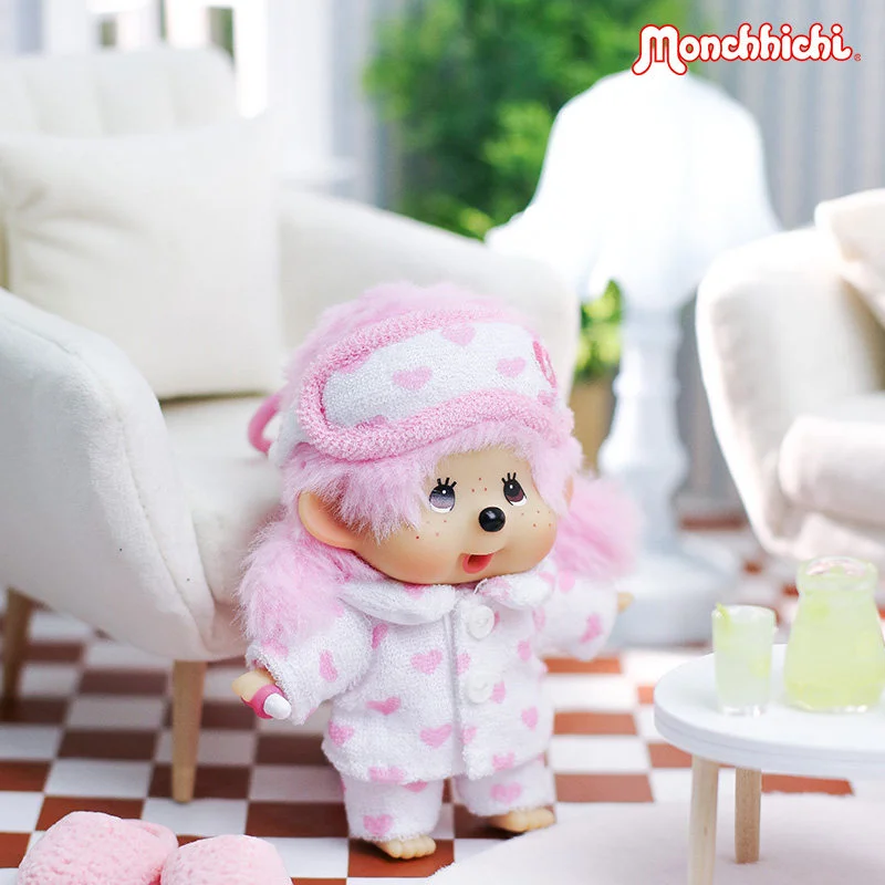 Llavero Monchhichi de vinilo estilo pijama, regalo infantil - imagen 3