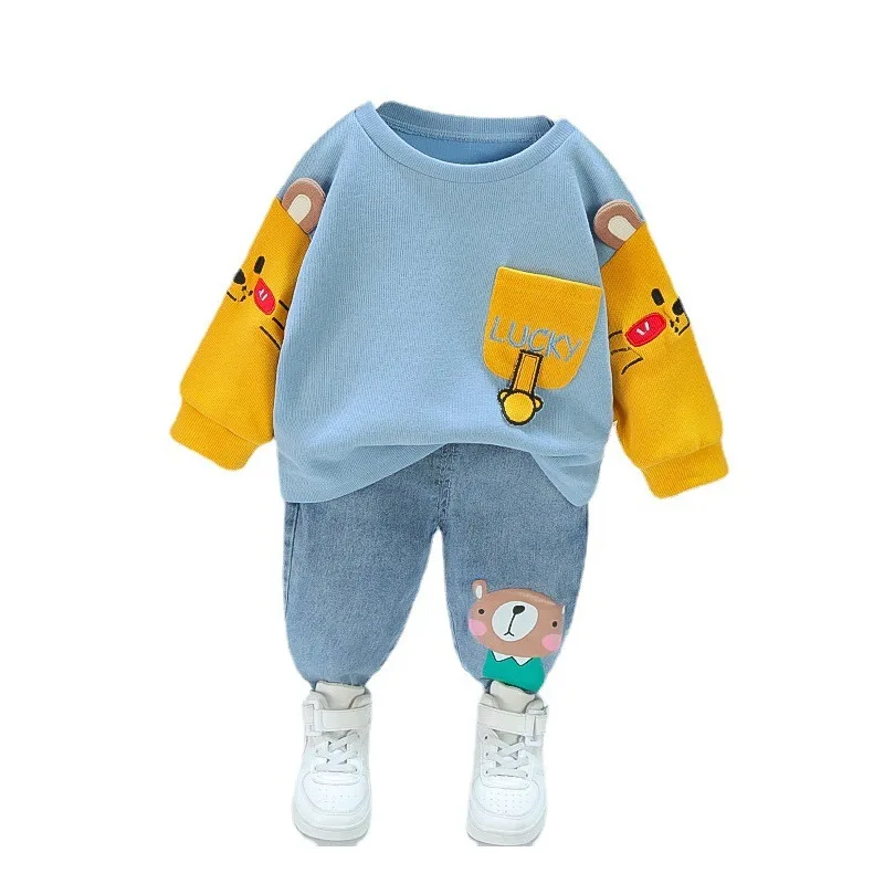 Chándal infantil de algodón para niños y niñas de entretiempo