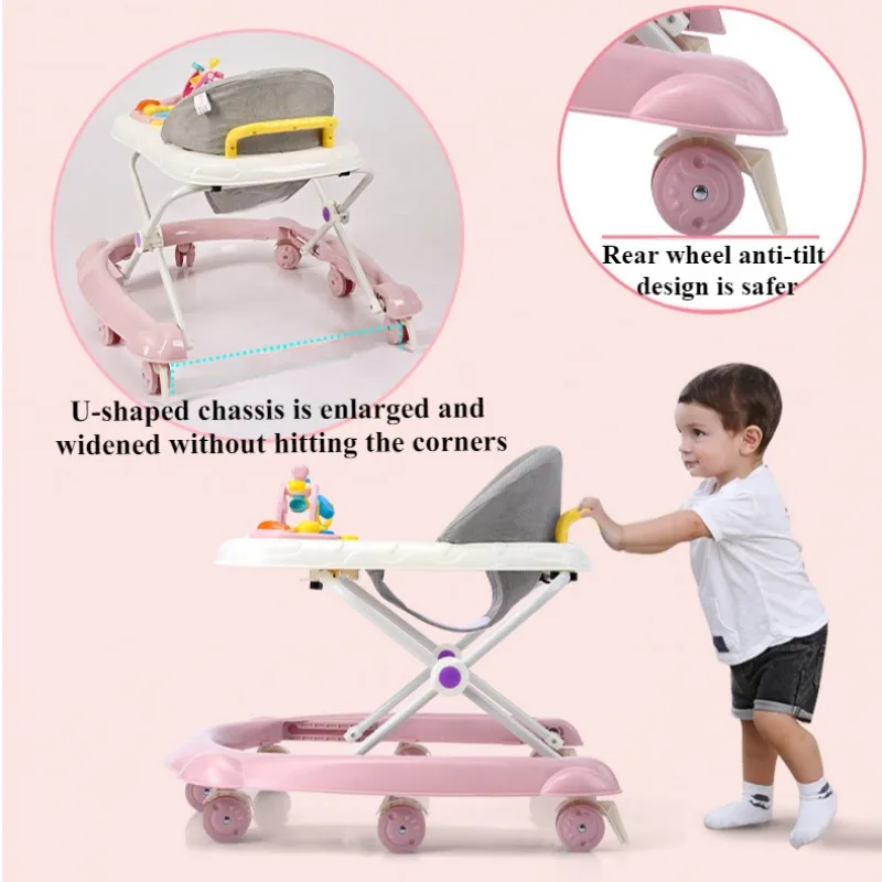 Andador 2 en 1 para bebé con música y juguete giratorio - imagen 4