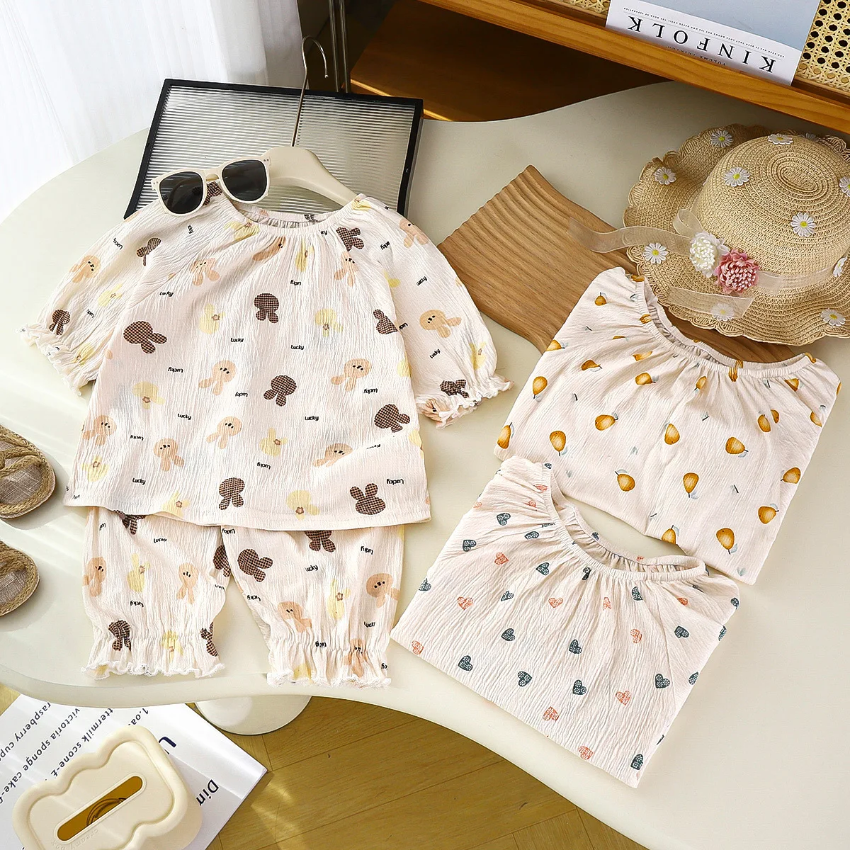 Pijama niña de verano con estampado adorable de conjunto - imagen 5
