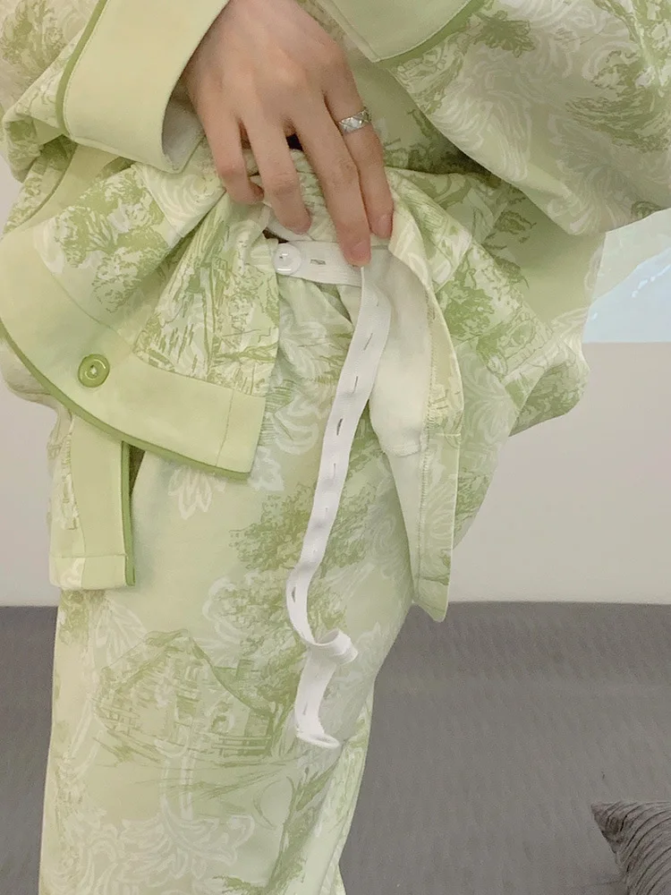 Pijamas de lactancia de algodón para otoño – prematales y postnatales - imagen 4