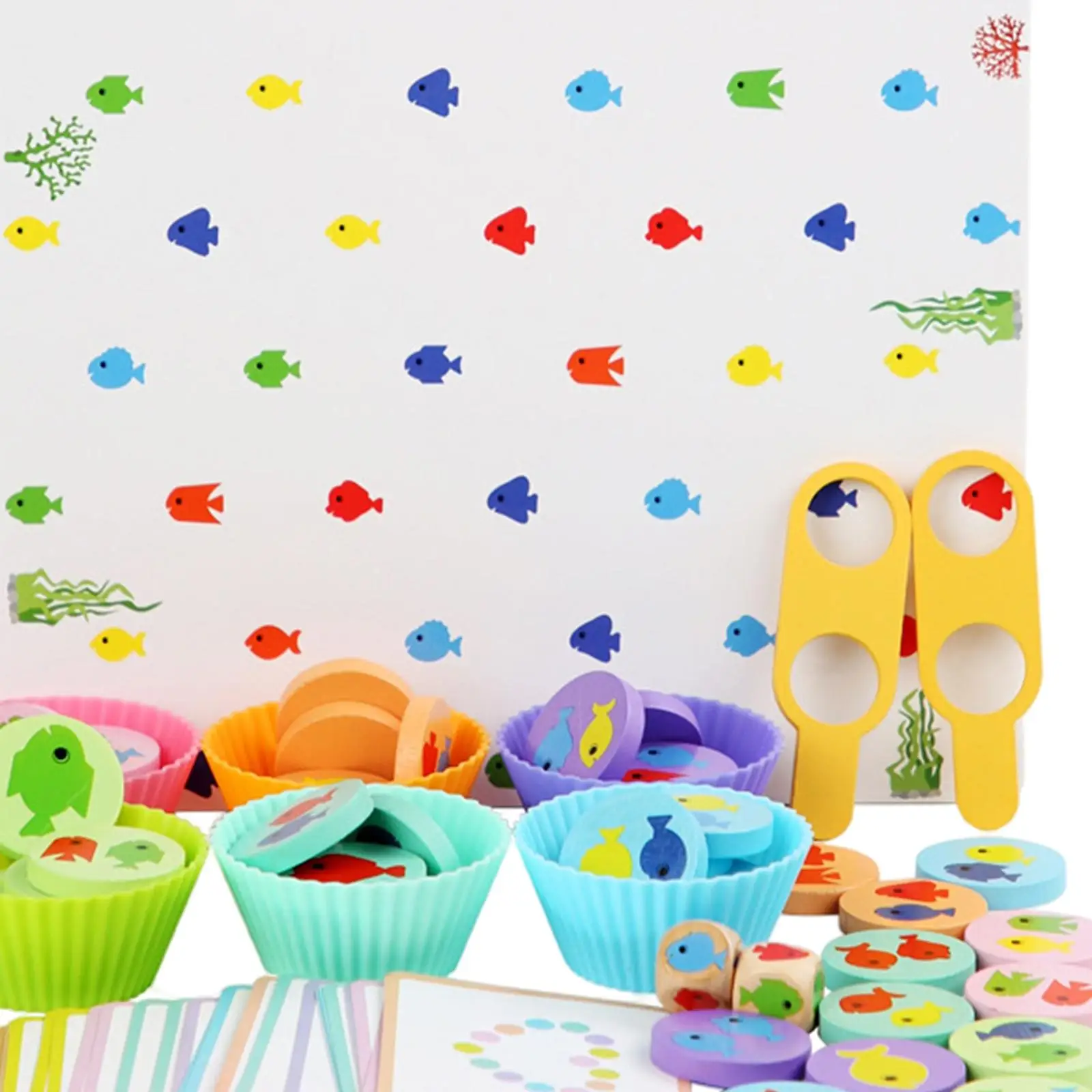 Juguete de pesca interactivo sensorial con clasificación por colores - imagen 3